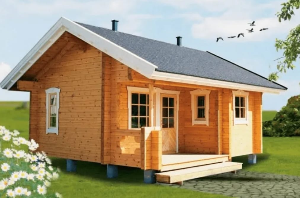 Rumah kayu minimalis type 36