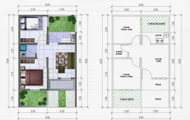 Desain Rumah 5x10