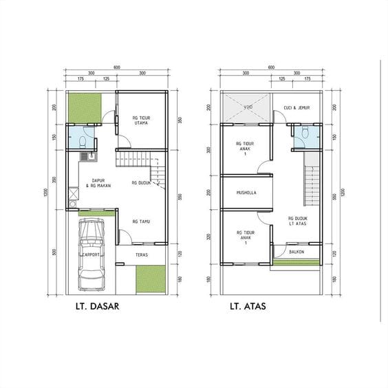 Desain Rumah 5x10 Meter 2 Lantai