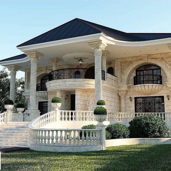 Rumah mewah tampak depan | instagram millionare_mansions