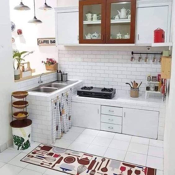 Lantai Dapur Warna Putih